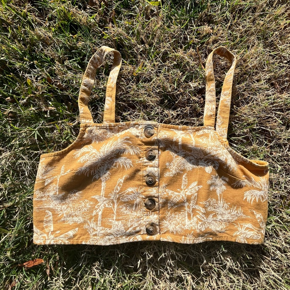 Cropped Mustard/Yellow Tank Top